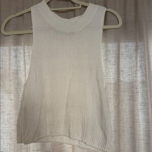 Reformation White Knit Sleeveless Top